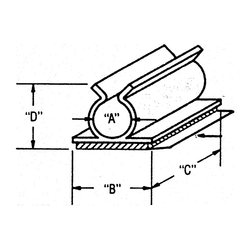 Essentra Grey Polyvinyl Chloride Self-Adhesive Cable Clip 12.7 mm Max. Bundle Diameter KKU-08-RT GRIS
