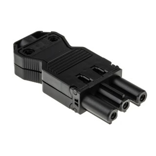 Wieland GST18i3 Series Cable Mini Connector Female Screw 3-Pole 20A IP20 GST18i3