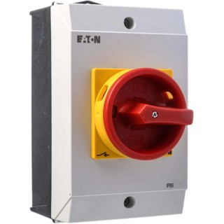 Eaton 3-Pole Surface Mount Isolator Switch IP65, 260A, 15 kW, 3 Phase Red Handle 