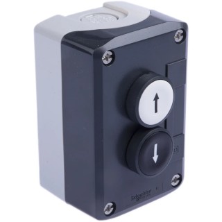 Schneider Electric Spring Return Enclosed Push Button DPST Polycarbonate Grey Enclosure 1 Cutout IP66 IP67 IP69K XALD222