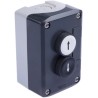 Schneider Electric Spring Return Enclosed Push Button DPST Polycarbonate Grey Enclosure 1 Cutout IP66 IP67 IP69K XALD222