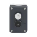 Schneider Electric Spring Return Enclosed Push Button DPST Polycarbonate Grey Enclosure 1 Cutout IP66 IP67 IP69K XALD222