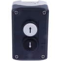 Schneider Electric Spring Return Enclosed Push Button DPST Polycarbonate Grey Enclosure 1 Cutout IP66 IP67 IP69K XALD222