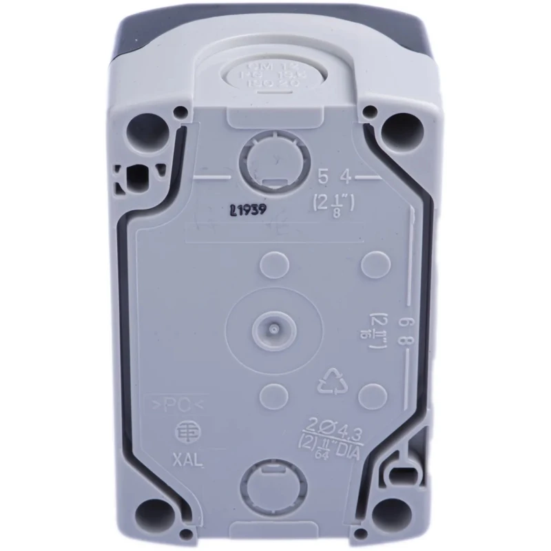 Schneider Electric Spring Return Enclosed Push Button DPST Polycarbonate Grey Enclosure 1 Cutout IP66 IP67 IP69K XALD222
