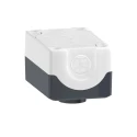 Schneider Electric Spring Return Enclosed Push Button DPST Polycarbonate Grey Enclosure 1 Cutout IP66 IP67 IP69K XALD222