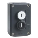 Schneider Electric Spring Return Enclosed Push Button DPST Polycarbonate Grey Enclosure 1 Cutout IP66 IP67 IP69K XALD222