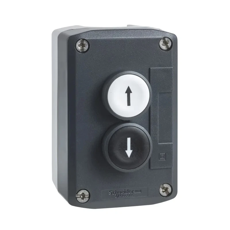 Schneider Electric Spring Return Enclosed Push Button DPST Polycarbonate Grey Enclosure 1 Cutout IP66 IP67 IP69K XALD222