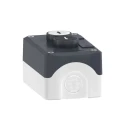 Schneider Electric Spring Return Enclosed Push Button DPST Polycarbonate Grey Enclosure 1 Cutout IP66 IP67 IP69K XALD222