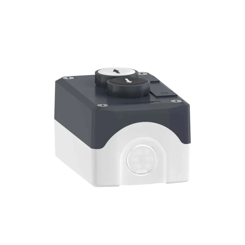 Schneider Electric Spring Return Enclosed Push Button DPST Polycarbonate Grey Enclosure 1 Cutout IP66 IP67 IP69K XALD222