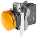 Schneider Electric Panel Mount Orange LED Pilot Light Harmony XB4, 22 mm Cutout Diameter, 250V Electrical Pilot XB4BV65