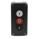Schneider Electric Spring Return Enclosed Push Button Control Station SPST, Polycarbonate, 3 Cutouts, IP67 XALD324