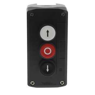Schneider Electric Spring Return Enclosed Push Button Control Station SPST, Polycarbonate, 3 Cutouts, IP67 XALD324