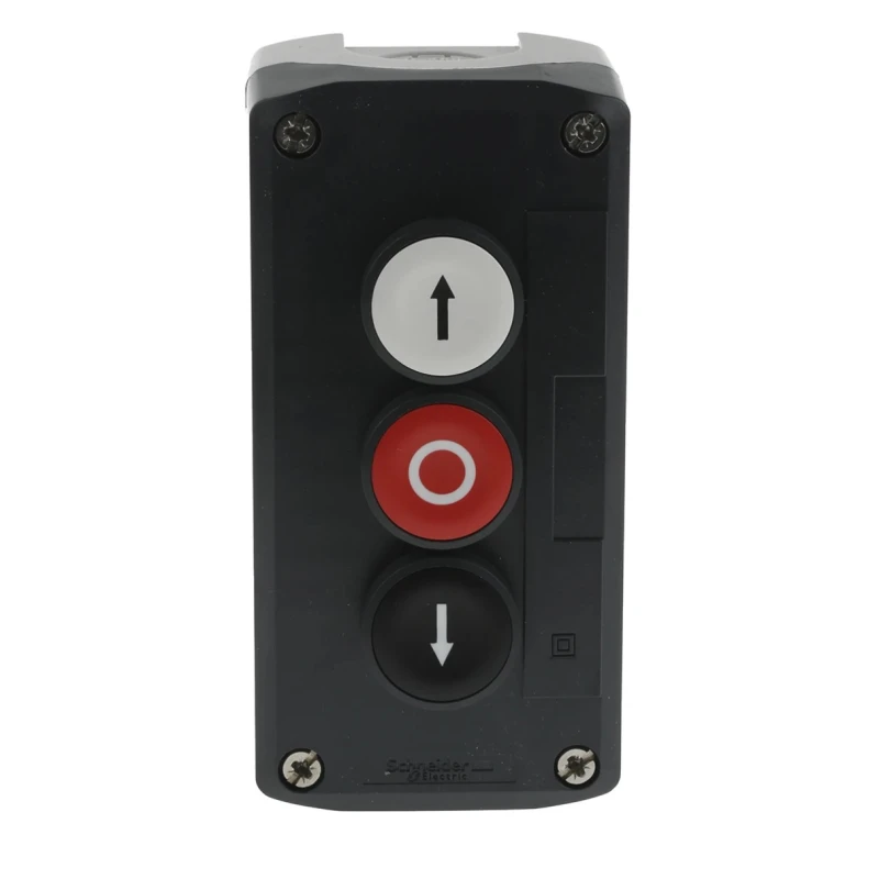 Schneider Electric Spring Return Enclosed Push Button Control Station SPST, Polycarbonate, 3 Cutouts, IP67 XALD324