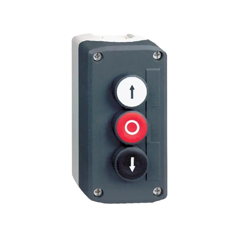 Schneider Electric Spring Return Enclosed Push Button Control Station SPST, Polycarbonate, 3 Cutouts, IP67 XALD324