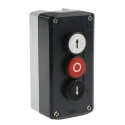 Schneider Electric Spring Return Enclosed Push Button Control Station SPST, Polycarbonate, 3 Cutouts, IP67 XALD324