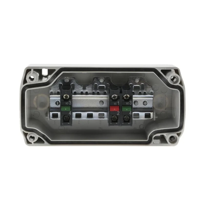 Schneider Electric Spring Return Enclosed Push Button Control Station SPST, Polycarbonate, 3 Cutouts, IP67 XALD324