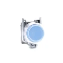 Telemecanique Harmony XB4 Series Push Button Switch Spring Return Panel Mount 22 mm Cutout SPST Blue LED IP66 IP67 XB4BP61