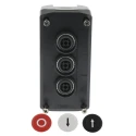 Schneider Electric Spring Return Enclosed Push Button Control Station SPST, Polycarbonate, 3 Cutouts, IP67 XALD324