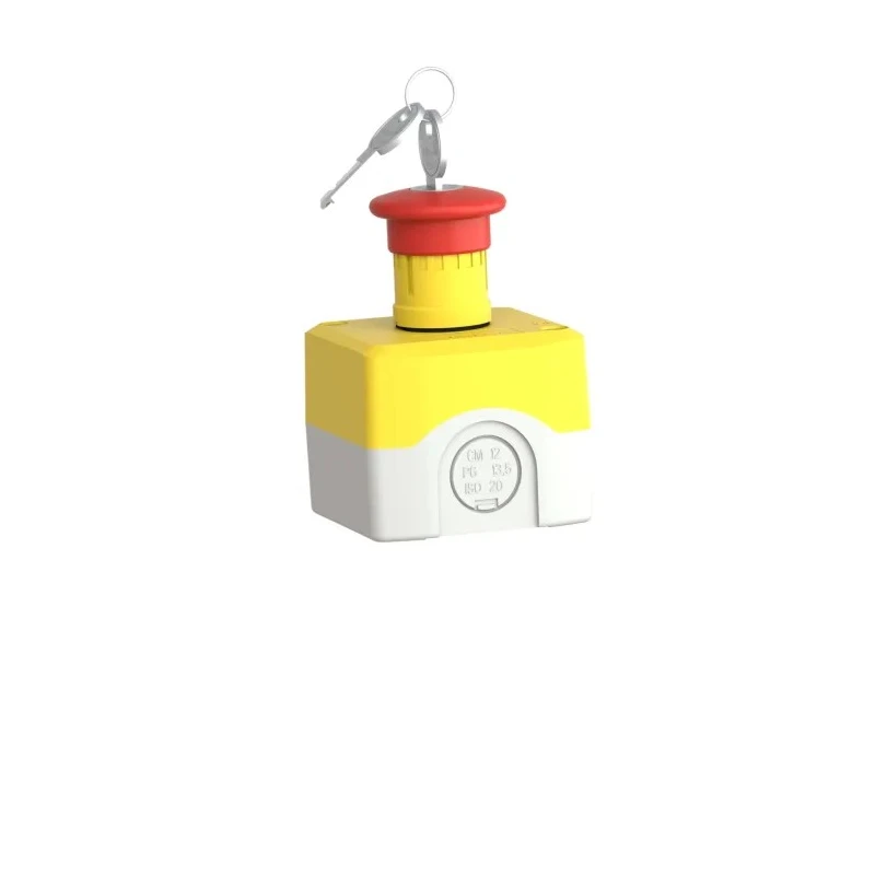 Schneider Electric Harmony Series Key Release Emergency Stop Push Button Surface Mount 1 NO/2 NC IP66 IP67 IP69K XALK188G