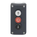 Schneider Electric Spring Return Enclosed Push Button Control Station SPST, Polycarbonate, 3 Cutouts, IP67 XALD324