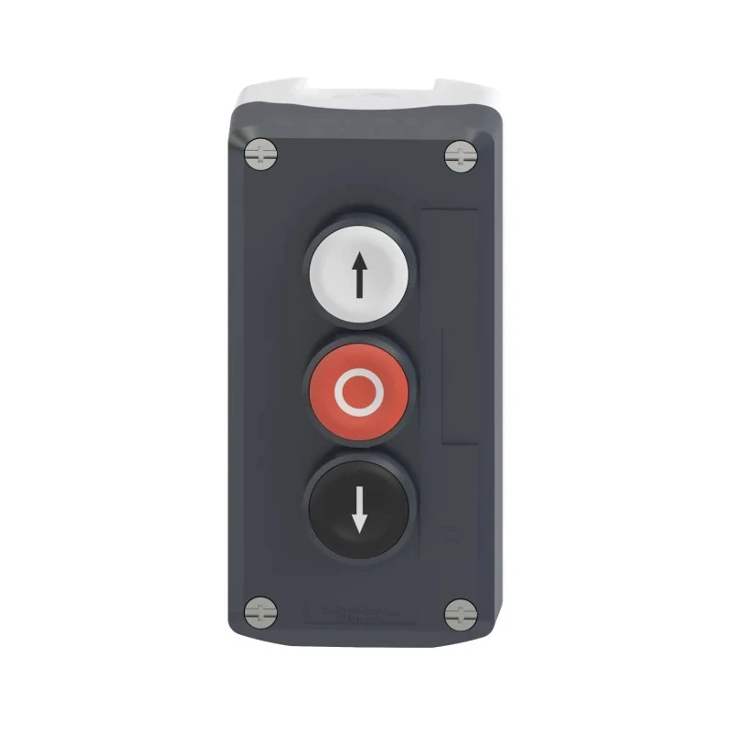Schneider Electric Spring Return Enclosed Push Button Control Station SPST, Polycarbonate, 3 Cutouts, IP67 XALD324