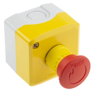 Schneider Electric Harmony XALK Series Twist Release Emergency Stop Push Button Surface Mount 40 mm Cutout 2 NC XALK178F