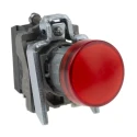 Schneider Electric Panel Mount Red LED Pilot Light 24V AC/DC, 22 mm Cutout, IP66/IP67/IP69/IP69K Protection XB4BVB4