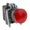 Schneider Electric Panel Mount Red LED Pilot Light 24V AC/DC, 22 mm Cutout, IP66/IP67/IP69/IP69K Protection XB4BVB4