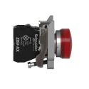 Schneider Electric Panel Mount Red LED Pilot Light 24V AC/DC, 22 mm Cutout, IP66/IP67/IP69/IP69K Protection XB4BVB4