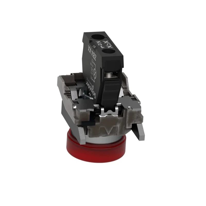 Schneider Electric Panel Mount Red LED Pilot Light 24V AC/DC, 22 mm Cutout, IP66/IP67/IP69/IP69K Protection XB4BVB4