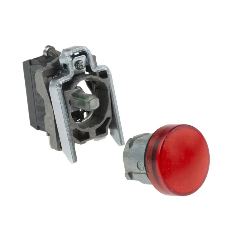 Schneider Electric Panel Mount Red LED Pilot Light 24V AC/DC, 22 mm Cutout, IP66/IP67/IP69/IP69K Protection XB4BVB4