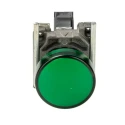 Schneider Electric Panel Mount Green LED Pilot Light Harmony XB4, 22 mm Cutout, 24 V AC/DC, Metal Body, IP66 IP67 XB4BVB3