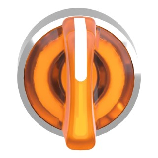 Telemecanique Harmony Series 3 Position Illuminated Selector Switch Head, 22 mm Cutout, Orange Handle, IP66 IP67 ZB4BK1353
