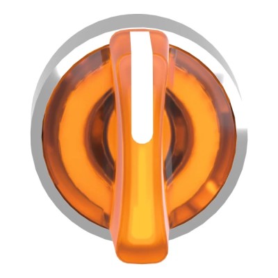 Telemecanique Harmony Series 3 Position Illuminated Selector Switch Head, 22 mm Cutout, Orange Handle, IP66 IP67 ZB4BK1353