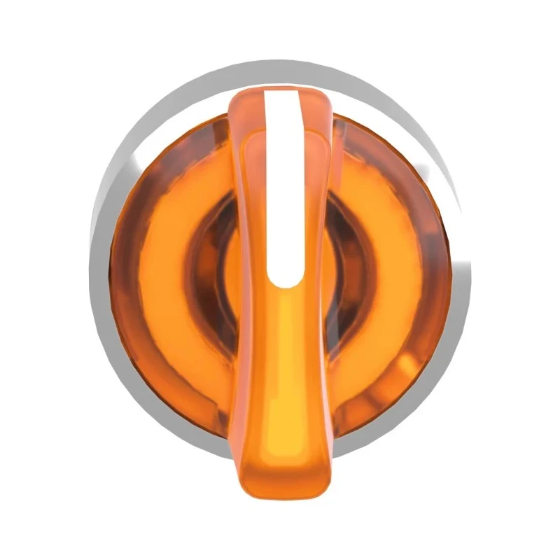 Telemecanique Harmony Series 3 Position Illuminated Selector Switch Head, 22 mm Cutout, Orange Handle, IP66 IP67 ZB4BK1353