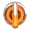 Telemecanique Harmony Series 3 Position Illuminated Selector Switch Head, 22 mm Cutout, Orange Handle, IP66 IP67 ZB4BK1353