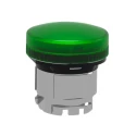 Schneider Electric Green Pilot Light Head Round Shape Panel Mount 22mm Cutout IP66 IP67 IP69K Harmony Series ZB4BV03