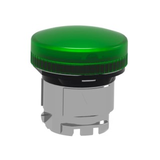 Schneider Electric Green Pilot Light Head Round Shape Panel Mount 22mm Cutout IP66 IP67 IP69K Harmony Series ZB4BV03