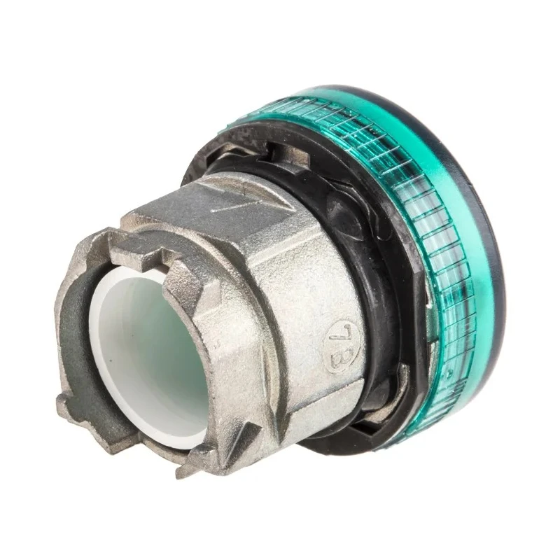 Schneider Electric Green Pilot Light Head Round Shape Panel Mount 22mm Cutout IP66 IP67 IP69K Harmony Series ZB4BV03