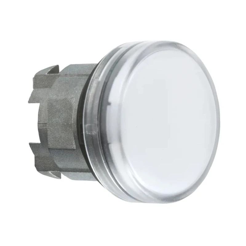 Schneider Electric White Round Pilot Light Head 22 mm Cutout Diameter Panel Mount IP67 IP66 IP69K Harmony XB4 Series ZB4BV013
