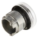 Schneider Electric White Round Pilot Light Head 22 mm Cutout Diameter Panel Mount IP67 IP66 IP69K Harmony XB4 Series ZB4BV013
