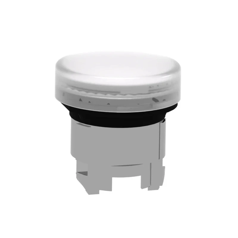 Schneider Electric White Round Pilot Light Head 22 mm Cutout Diameter Panel Mount IP67 IP66 IP69K Harmony XB4 Series ZB4BV013