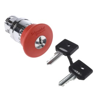 Schneider Electric Harmony Series Key Release Emergency Stop Push Button Head 22mm Cutout Diameter ZB4BS944