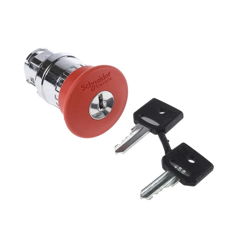 Schneider Electric Harmony Series Key Release Emergency Stop Push Button Head 22mm Cutout Diameter ZB4BS944