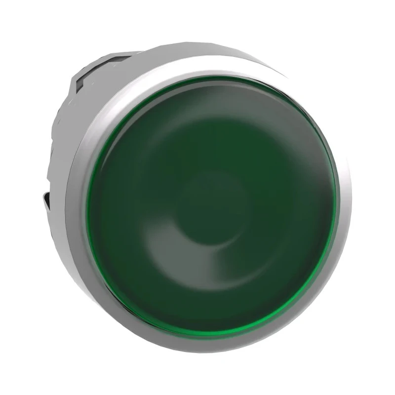 Schneider Electric Harmony XB4 Series Green Spring Return Push Button Head, 22 mm Cutout, Metal, IP69K IP67 IP66 ZB4BW333
