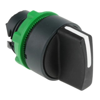 Schneider Electric Harmony Series 3 Position Selector Switch Head, 22 mm Cutout, Black Handle, IP69K, IP67, IP69 ZB5AD3