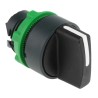 Schneider Electric Harmony Series 3 Position Selector Switch Head, 22 mm Cutout, Black Handle, IP69K, IP67, IP69 ZB5AD3
