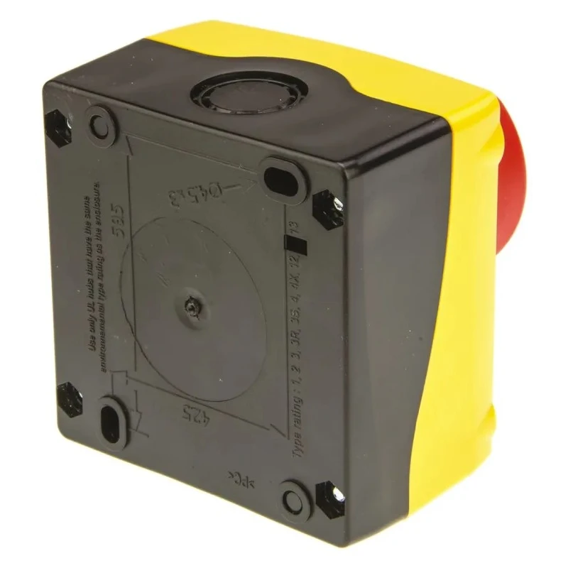BACO LBX1 Series Key Release Emergency Stop Push Button Surface Mount, 22 mm Cutout, 2 NC Contacts, IP66 