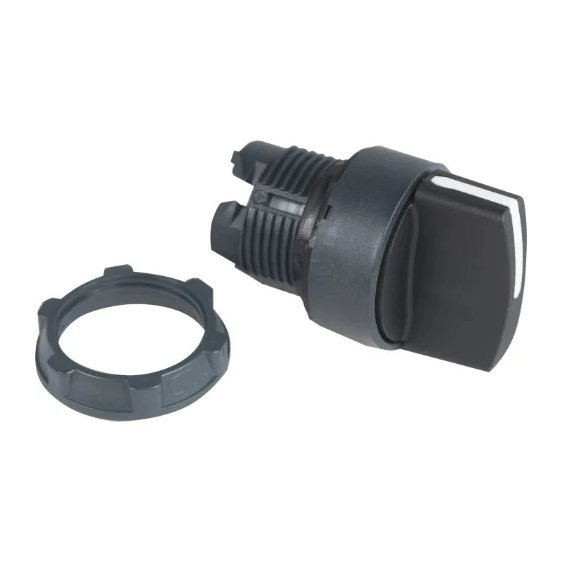 Schneider Electric Harmony Series 2 Position Selector Switch Head, 22 mm Cutout, Black Handle, IP69, IP67, IP69K ZB5AD2