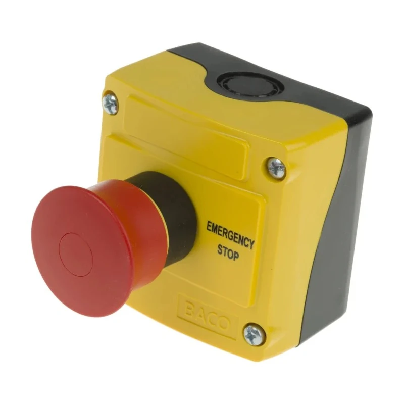 BACO LBX1 Series Pull Release Emergency Stop Push Button, Surface Mount, 22mm Cutout, 2 NC, IP66 LBX1
